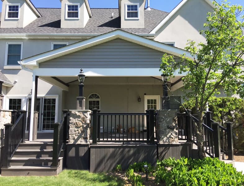Post and beam construction on a property in Skippack, PA.