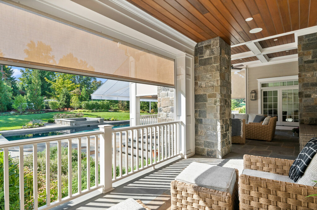 A retractable screen porch for a patio in Montgomery, PA